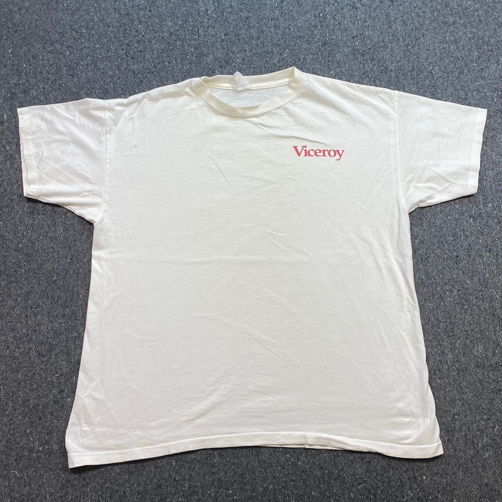 Viceroy Cigarettes TShirt Sz L Mens White 90s Promo Single Stitch Made in USA